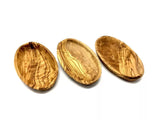 Set of Oval Bowls in Natural Olive Wood 3 uds