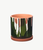 Olla de barro con engobe blanco (varios colores)