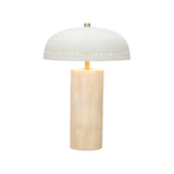 Porcelain and Wood Living Table Lamp