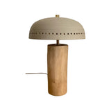 Porcelain and Wood Living Table Lamp